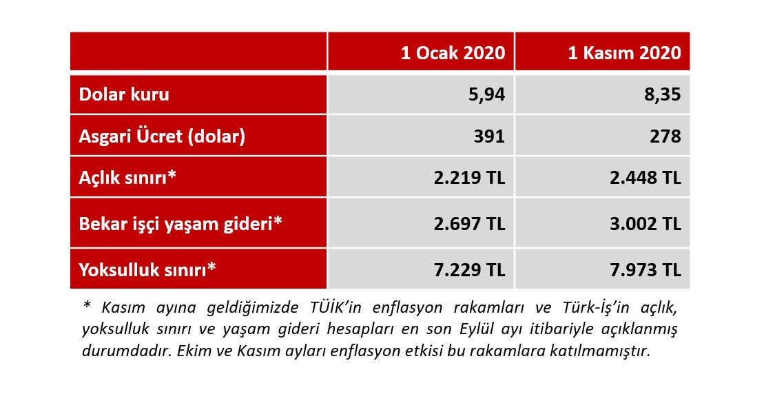 Dolarla birlikte hayat pahalılığı da artıyor, Türk lirası gibi asgari ücret de eriyor