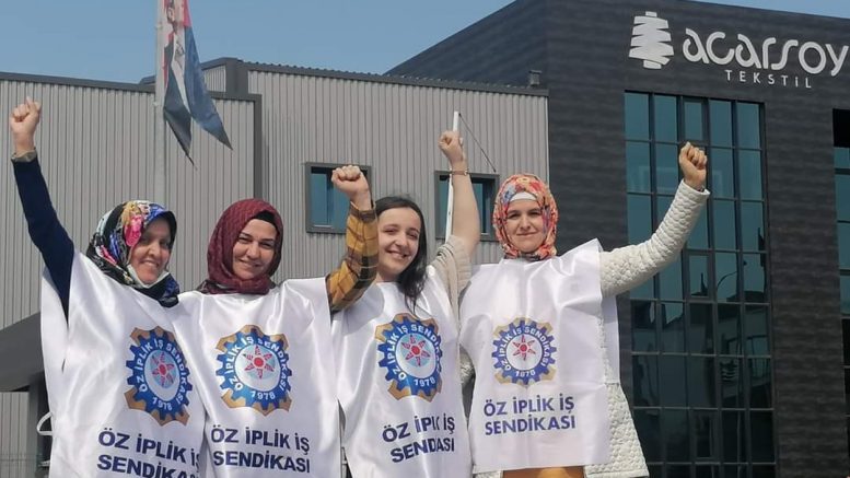 Acarsoy Tekstil’de öncü kadın işçiler sendikal hakları için mücadele ediyorlar