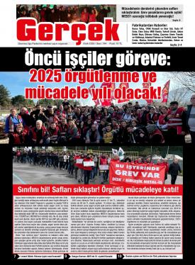 Gerçek Gazetesi Sayı 184 - Ocak 2025