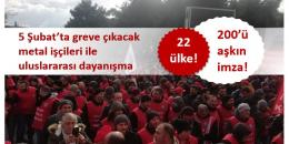 Metal greviyle uluslararası dayanışma